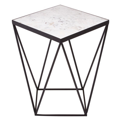 Orsina Shalimar Square Black Finish Base Side Table from B&Q