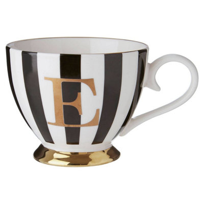 B&Q -  Personalized Duchess E Letter Monogram MugRegal Design Coffee Mug For KitchenDurable Mug For Breakfast