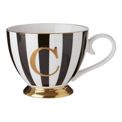 Orsina Regal Design Duchess C Letter Monogram MugPersonalized Coffee Mug For KitchenDurable Mug For Breakfast from B&Q