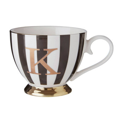 Orsina Regal Design Duchess K Letter Monogram MugPersonalized Coffee Mug For KitchenDurable Mug For Breakfast from B&Q