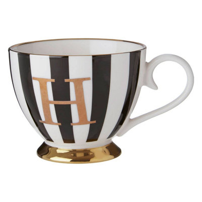 Orsina Regal Design Duchess H Letter Monogram MugPersonalized Coffee Mug For KitchenDurable Mug For Breakfast from B&Q