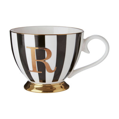 Orsina Regal Design Duchess R Letter Monogram MugPersonalized Coffee Mug For KitchenDurable Mug For Breakfast from B&Q