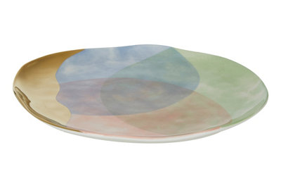 Orsina Luxe Porcelain Dinner Plate With Gold Accent,hand-Painted Dinnerware Plate,ceramic Plate For Side Dishes from B&Q