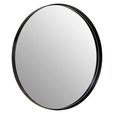 Orsina Sturdy Medium Matte Black Finish Wall MirrorVersatile Hallway MirrorContemporary Wall Mirror For Home from B&Q