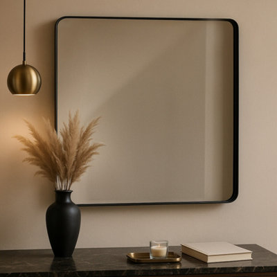 Orsina Candi Cindy Gold Finish Squared Wall Mirror from B&Q