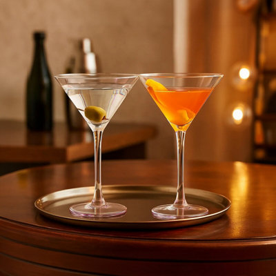Orsina Practical Set Of Martini GlassesElegant Champagne GlassesDurable Drink GlassesSleek Long Glasses from B&Q