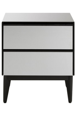 Orsina Spacious 2 Drawer Chest For Sitting AreaStylish Wooden Drawer With Tapered Legs For DecorMetallic Chest from B&Q