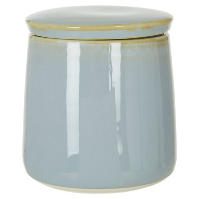 Orsina Blue Porcelain Canister With Matching Lid,glossy Tapered Design Container For Counter,storage Container from B&Q