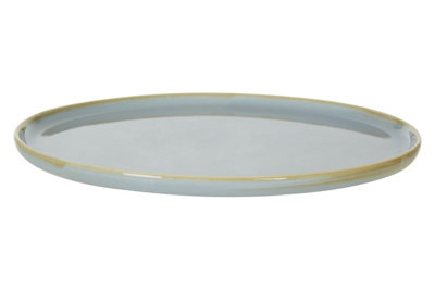 Orsina Blue Glazed Porcelain Dinner Plate,raised Side Plate With Flat Base,coordinates With Dinnerware Sets from B&Q