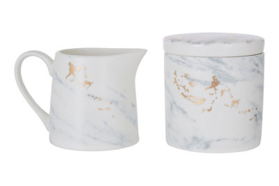 Rackhams Gold Marble Luxe Sugar Pot And Creamer - Image 6