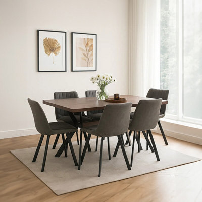 B&Q -  Durable Rectangle Dining SetSpace Saving Design Dining SetComfortable Small Dining Set For House