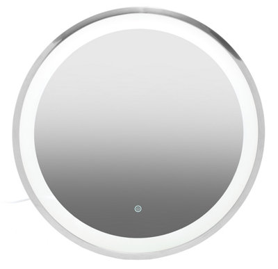 Orsina Illuminated Silver Round Mirror from B&Q