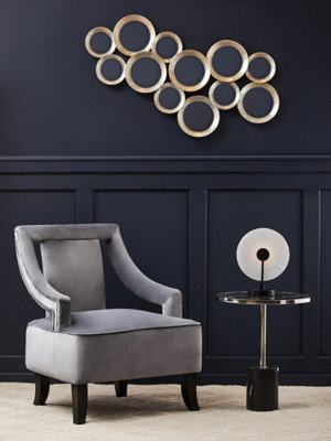 Orsina Oria Black Marble End Table from B&Q