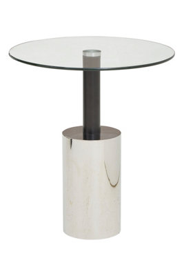 Orsina Oria End Table With Silver Base from B&Q