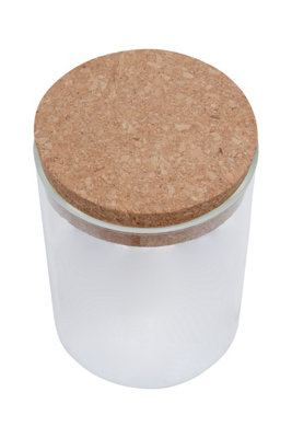 Orsina Small Glass JarEco-Friendly Glass With Airtight Cork Lid And Chalkboard LabelPerfect For Storing Spices from B&Q