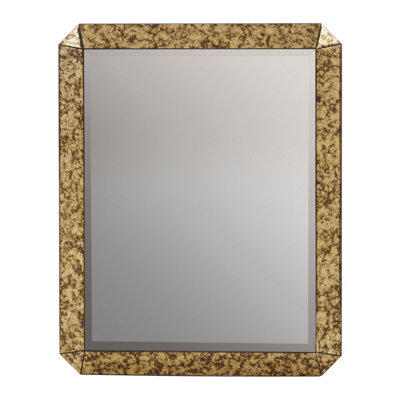 Orsina Antique Gold Finish Wall MirrorRectangular Mirror With Traditional FrameStylish Accent Mirror For Decor from B&Q