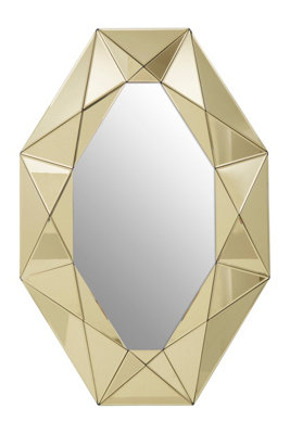 Orsina Gold Frame Contemporary Wall Mirror from B&Q