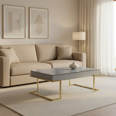 Orsina Luxurious Coffee TableElegant Metallic Finish Decorative TableModern Accent TableDecent Patio Table from B&Q