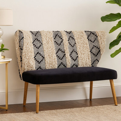 Orsina Moroccan Style 2-Seater Sofa With Carved Wood FrameHandcrafted Traditional Sofa With Ornate Detailing from B&Q