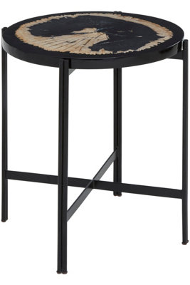 Orsina Relic Side Table With Resin Powder Coated Frame from B&Q