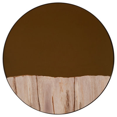 Orsina Petrified Wood Tile Large Round Mirror from B&Q