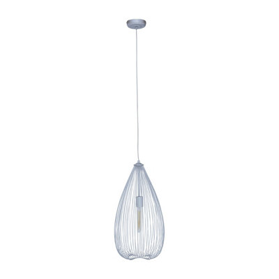 Orsina Sleek Teardrop Silver Pendant LightEffortlessly Maintained Down Light WallContemporary Ceiling Light from B&Q