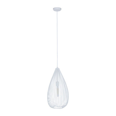 Orsina Contemporary Teardrop White Pendant LightEffortlessly Maintained Down Light WallSleek Ceiling Light from B&Q