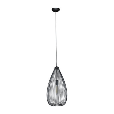 Orsina Sleek Teardrop Black Finish Pendant LightEffortlessly Maintained Down Light WallSturdy Ceiling Light from B&Q