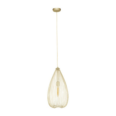 Orsina Versatile Gold Iron Pendant LightEffortlessly Maintained Down Light WallContemporary Ceiling Light from B&Q