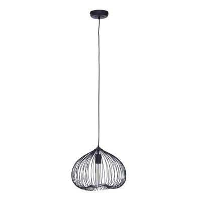 Orsina Contemporary Black Finish Pendant LightEffortlessly Maintained Down Light WallVersatile Ceiling Light from B&Q