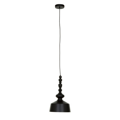 Orsina Black Iron Hanging Lamp With Metallic Gold LiningCeiling Fixture With Dome SilhouetteIndustrial Pendant from B&Q
