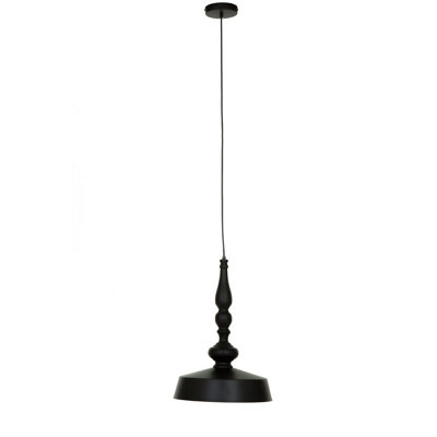 Orsina Small Black & Gold Pendant LightSaucer Ceiling Light With Adjustable DropDecorative Ceiling Fixture from B&Q