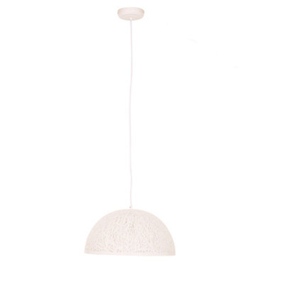 Orsina Sculptural Large White Dome Pendant LightArtistic Ceiling Fixture For EntrywaysAbstract Cutout Dome Lamp from B&Q