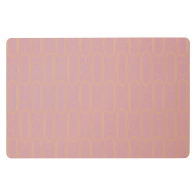 Orsina Set Of Four Pink PlacematsContemporary Heat Resistant Dining MatsStylish Metallic Foil Accent Tableware from B&Q