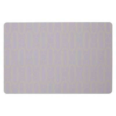 Orsina Set Of Four Lilac PlacematsContemporary Heat Resistant Dining MatsStainless Steel Foil Accent Tableware from B&Q