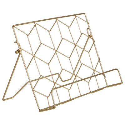 Orsina Vertex Contour Matte Gold Finish Cookbook Stand from B&Q