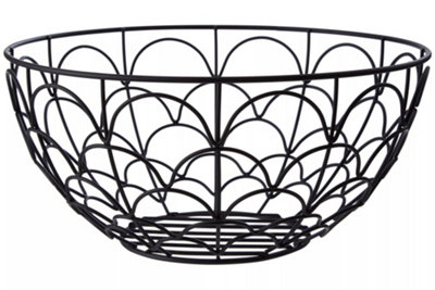 Orsina Deco Fruit BasketStylish Wire Frame Bowl With Geometric DesignDurable Metal Construction In Matte Gold from B&Q