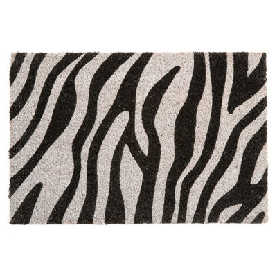 Orsina Zebra Print Pattern Coir Doormat