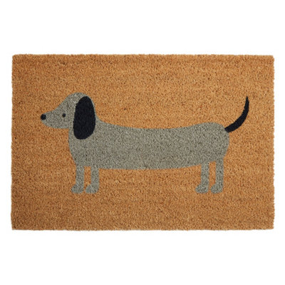 Orsina Daschund Printed Coir Door Mat
