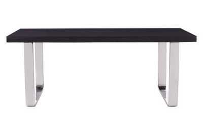 Orsina Stylish Large Black Dining TableSpacious Kitchen TableModern Lounge TableBlack Table For Outdoor Patio from B&Q