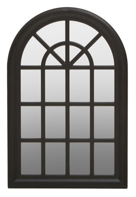 Orsina Shayla Matte Black Wall Mirror from B&Q