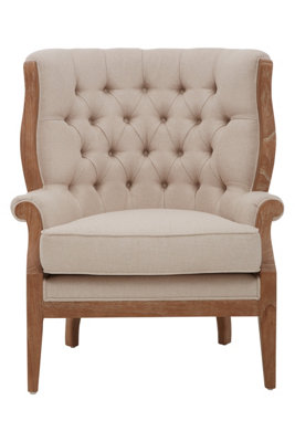 Orsina Cabra Cream Upholstered Chair from B&Q