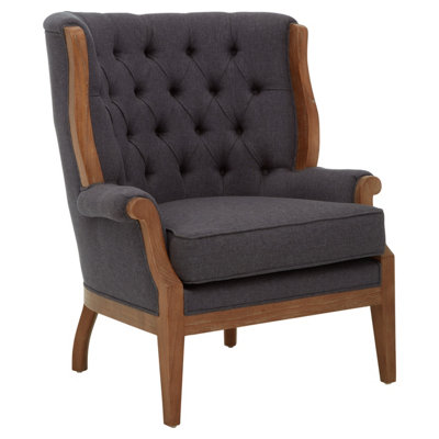 Orsina Cabra Graphite Fabric Chair from B&Q