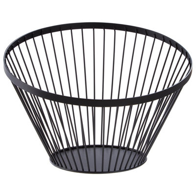 Orsina Oblique Basket With Matte Black FrameStylish Angled Wire Basket For Kitchen Or Home StorageDurable from B&Q