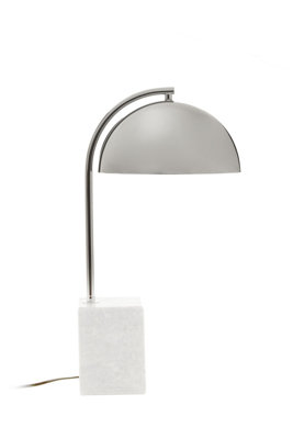Orsina Table Lamp With Chrome Dome ShadeModern Chrome Stem Accent LightGrey Marble Square Base Table Lamp from B&Q