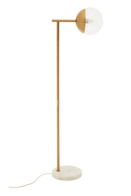Orsina Effortlessly Eelegant Gold Finish Metal Floor LampVersatile Tall Lamp On The FloorSturdy Bedroom Lamp from B&Q