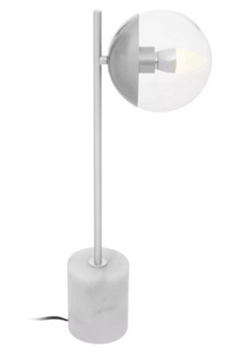 Orsina Elegant Chrome Finish Table LampContemporary Bedside Table LightEasily Maintained Tall Bedside Lamp from B&Q