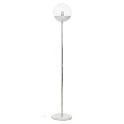 Orsina Minimalist Chrome Finish Metal Floor LampSturdy And Stable Bedroom LampVersatile Tall Livingroom Lamp from B&Q