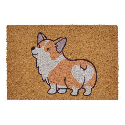 Orsina Corgi DoormatCharming Coir Mat With Adorable Corgi Print And Pvc BackingDurable And Dirt-Scraping from B&Q