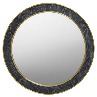 Orsina Lena Wall MirrorGoldBlackGreySyntheticMetalGlass from B&Q